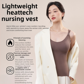 Kismama szoptatós felső előtti csattal, sling stílus, V-nyak, ujj Nélküli, poliészter-elasztán anyag