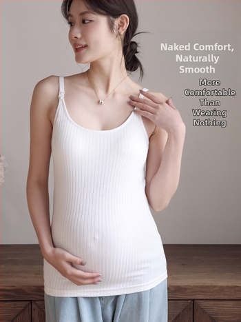 Szoptatós felső terhességre és a szülés utáni időszakra - ujjatlan, kerek nyakú, nyílás az etetéshez, regenerált cellulóz rost ≥95%, hossz 50-65 cm