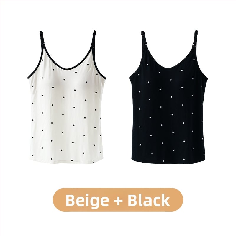 Szoptatós kismama camisole, kerek nyakú, ujjatlan, viszkóz anyag