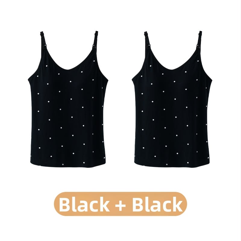 Szoptatós kismama camisole, kerek nyakú, ujjatlan, viszkóz anyag