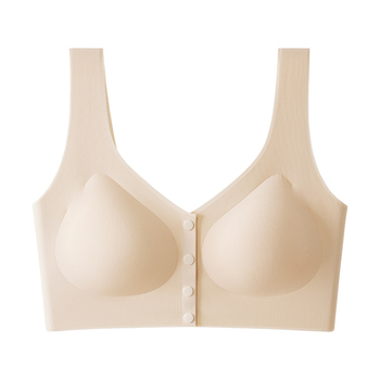Σουτιέν θηλασμού εγκυμοσύνης - χωρίς μεταλλικές ράβδους, μπροστινό κούμπωμα, σταθεροί διπλοί ιμάντες, λεπτές διαμορφωμένες κάψες, σχέδιο από ένα κομμάτι