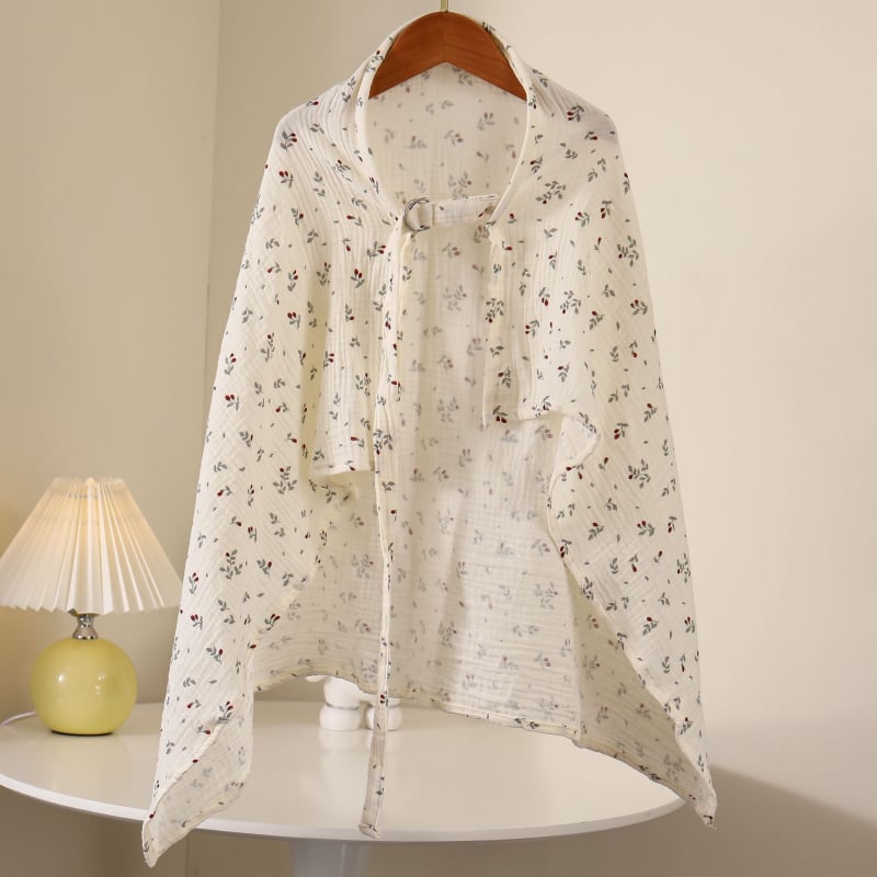 Kétoldalas pamut etető kendő baba számára – vállról felhúzható, pásztor stílus, 100% pamut, vékony anyag 101–120 g/m², minden évszakban használható