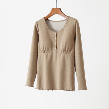 Szoptatós és várandós pizsama fleece béléssel, téli meleg, hosszú ujjú, szülés utáni, 80–90% poliészter