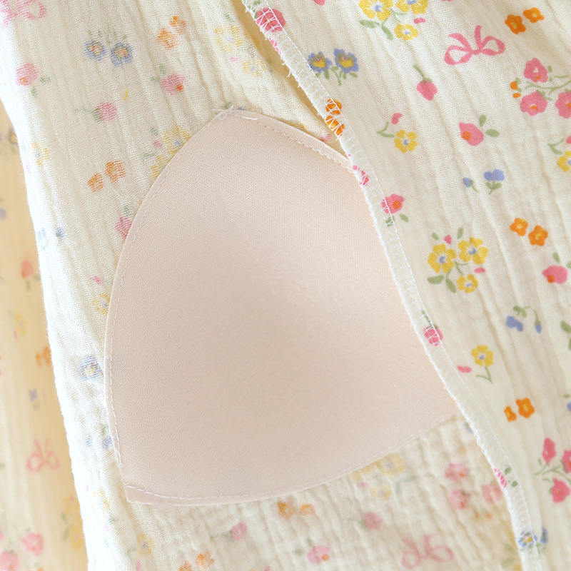 Szoptatós kismama pizsama, 100% pamut, hosszú ujjú, laza szabású nadrágos készlet, otthoni viselet, tavasz 2025