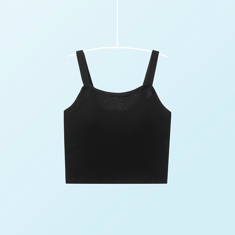 Βαμβακερό τοπ θηλασμού με τιραντάκια, χωρίς μανίκια, κυματοειδής λαιμός, στενή γραμμή, 95% βαμβάκι