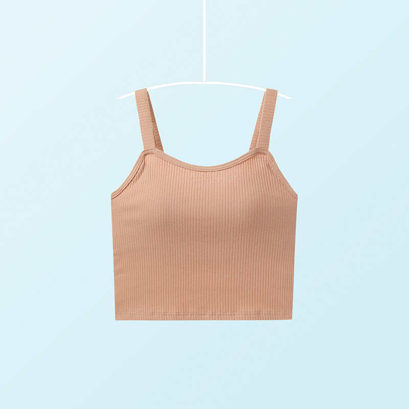 Βαμβακερό τοπ θηλασμού με τιραντάκια, χωρίς μανίκια, κυματοειδής λαιμός, στενή γραμμή, 95% βαμβάκι