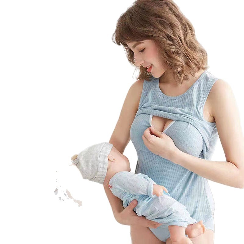 Szoptatós top kismamáknak, ujj nélküli, pulóver-stílus, lezser, poliészter 80-90%, közepes súlyú 161-180 g/m²