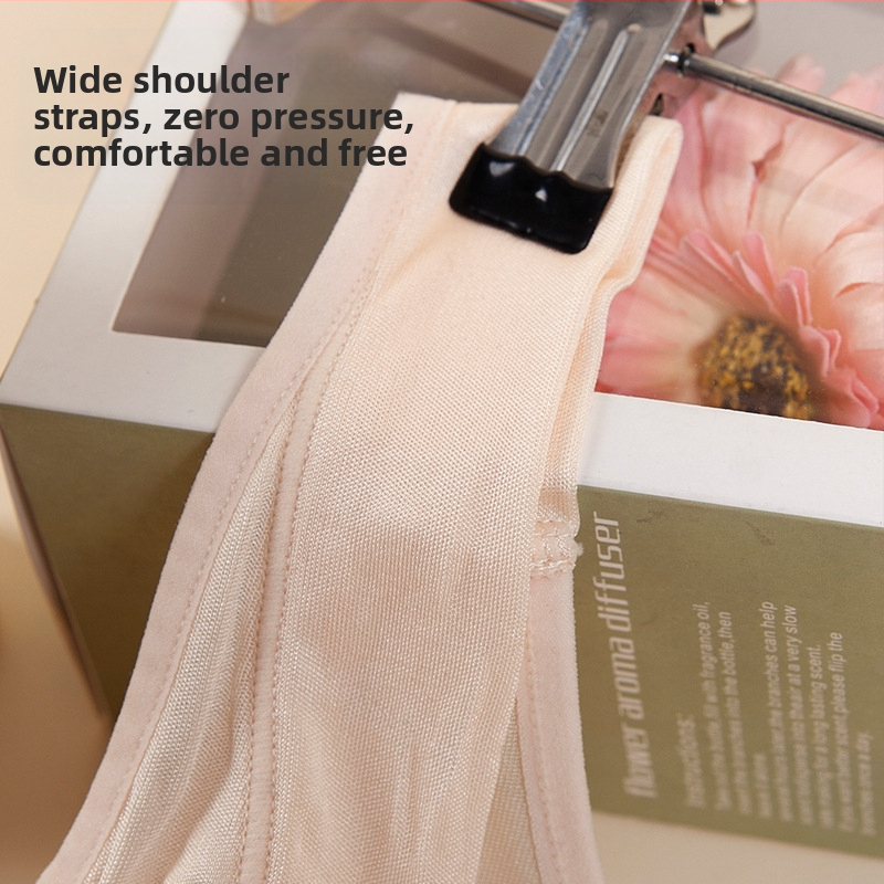 Θηλαστικό σουτιέν μετά τον τοκετό - Mulberry μετάξι, ultra-thin μορφοποιημένες κούπες, εμπρός κούμπωμα, χωρίς μεταλλικούς δαχτυλίδια