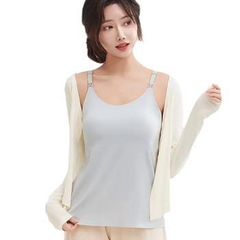 Anyatejes szoptatós tank felső, sling stílus, luxus. Fő anyag: nylon 70–80%. Ujjatlan, vékony szövet 101–120 g/m2. Megjelenés: tavasz 2024. Alkalmas tavasszal, nyáron és ősszel.