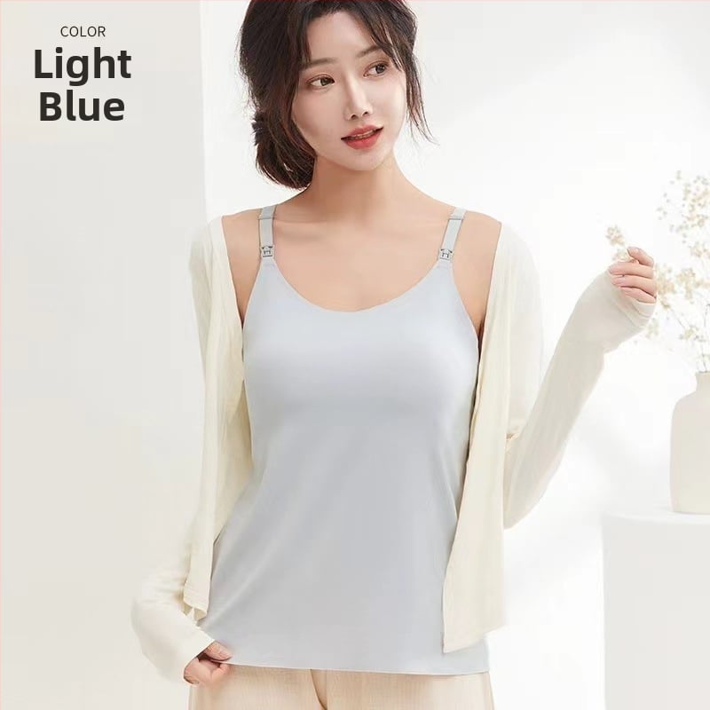 Anyatejes szoptatós tank felső, sling stílus, luxus. Fő anyag: nylon 70–80%. Ujjatlan, vékony szövet 101–120 g/m2. Megjelenés: tavasz 2024. Alkalmas tavasszal, nyáron és ősszel.