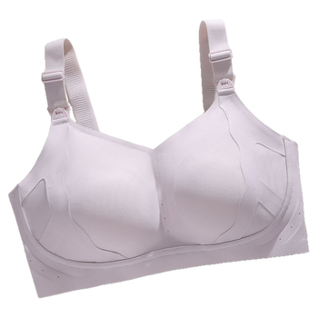 Dýchajúci dojčiaci podprsenka, bezšvový dizajn, predné zapínanie, tenké tvarované košíčky, pevné dvojité ramienka