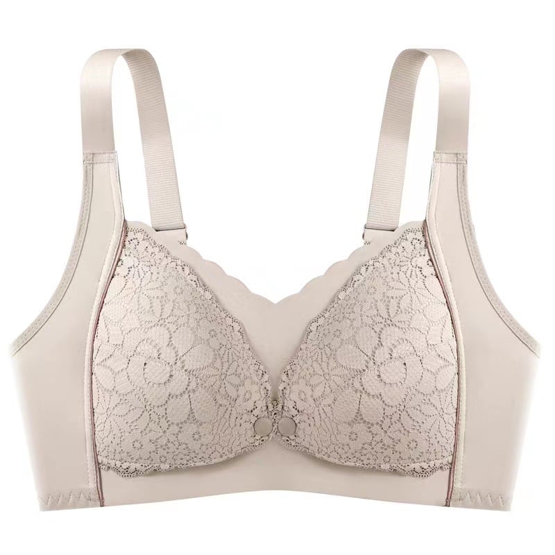 Mātes zīdaiņu krūšturis ar mežģīni, plāns kupols, neilona audums, oderes kokvilna 70–80%, bez tērauda gredzeniem