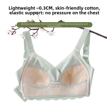 Zīdīšanas krūšturis grūtniecībai un pēc dzemdībām – plānas formētas krūšu kauss, Push-Up, pret nolaišanos, neilona audums