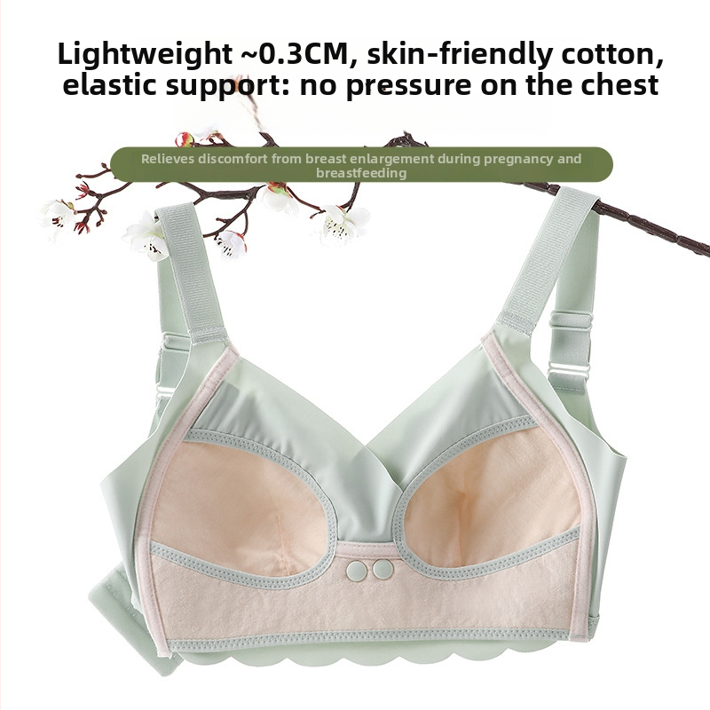 Zīdīšanas krūšturis grūtniecībai un pēc dzemdībām – plānas formētas krūšu kauss, Push-Up, pret nolaišanos, neilona audums