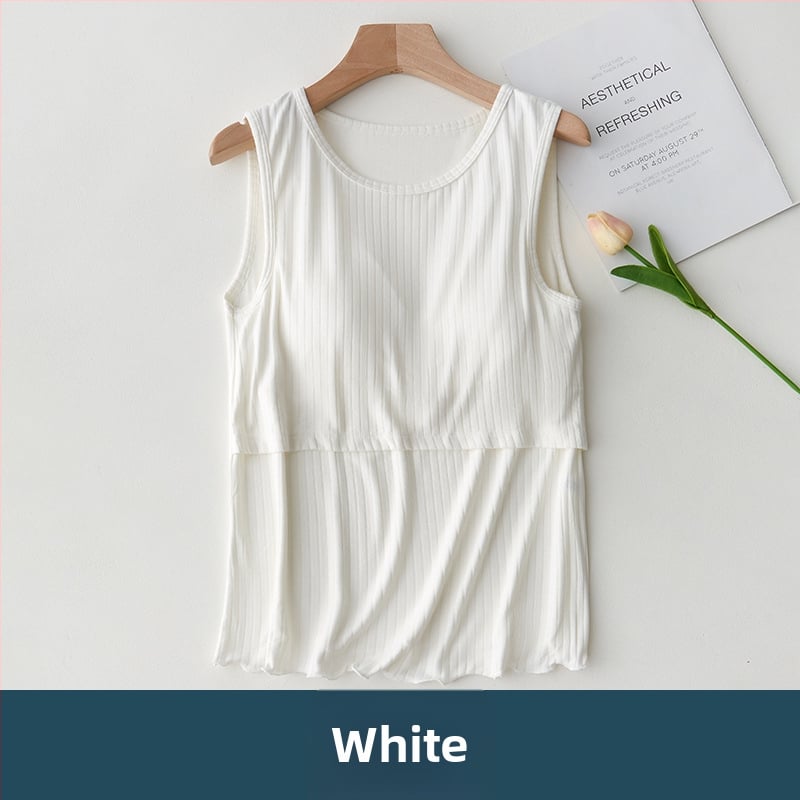 Θηλάζον Tank Top, χωρίς μανίκια, με επένδυση στήθους, βισκόζη 90-95%, μήκος 40-50 cm, στρογγυλός λαιμός