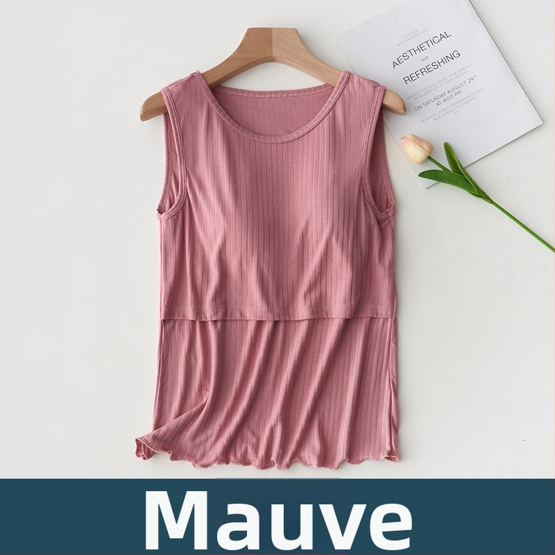 Θηλάζον Tank Top, χωρίς μανίκια, με επένδυση στήθους, βισκόζη 90-95%, μήκος 40-50 cm, στρογγυλός λαιμός