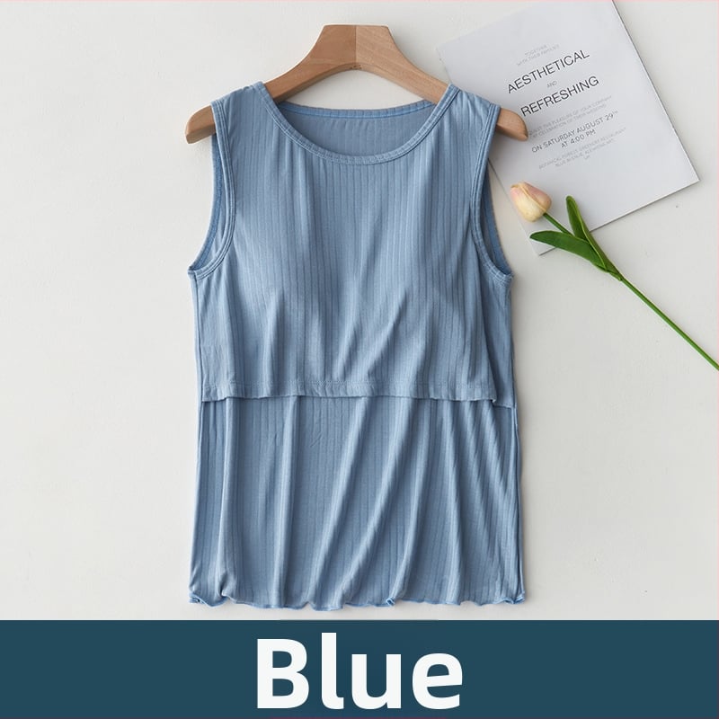 Θηλάζον Tank Top, χωρίς μανίκια, με επένδυση στήθους, βισκόζη 90-95%, μήκος 40-50 cm, στρογγυλός λαιμός