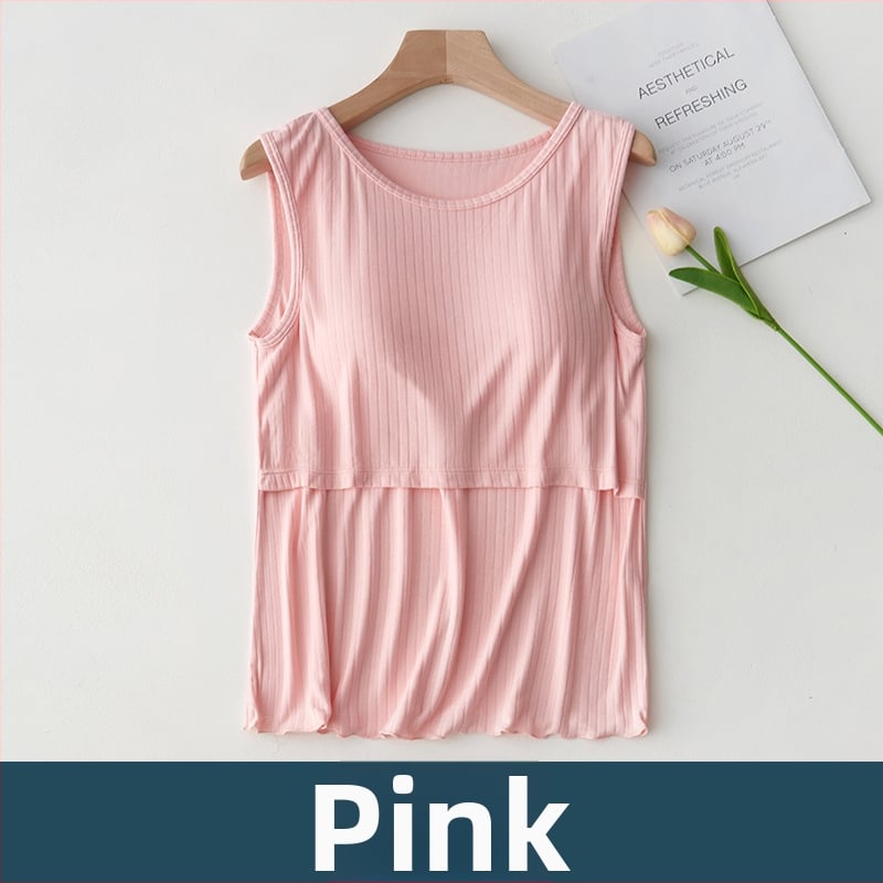 Θηλάζον Tank Top, χωρίς μανίκια, με επένδυση στήθους, βισκόζη 90-95%, μήκος 40-50 cm, στρογγυλός λαιμός