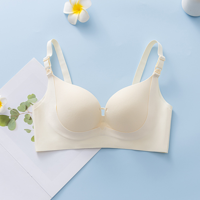 Grūtnieču zīdīšanas krūšturis ar noņemamām divām siksnām, plānām formētām kausiem, bez tērauda gredieniem, spīdīgs dizains