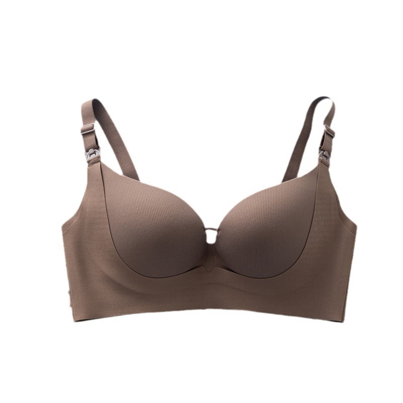 Grūtnieču zīdīšanas krūšturis ar noņemamām divām siksnām, plānām formētām kausiem, bez tērauda gredieniem, spīdīgs dizains