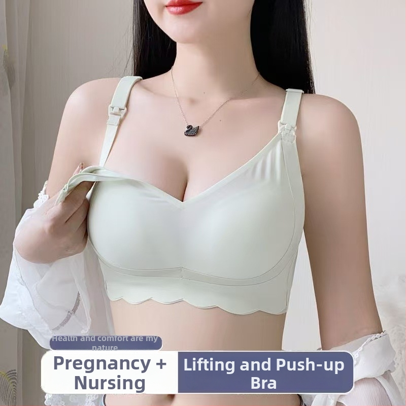 Zīdīšanas un grūtniecības krūšturis ar plāniem veidotiem kausiem, kokvilnas audums, viengabala dizains, fiksētas dubultās lencītes, aizmugurē četrrindu āķu aizdare