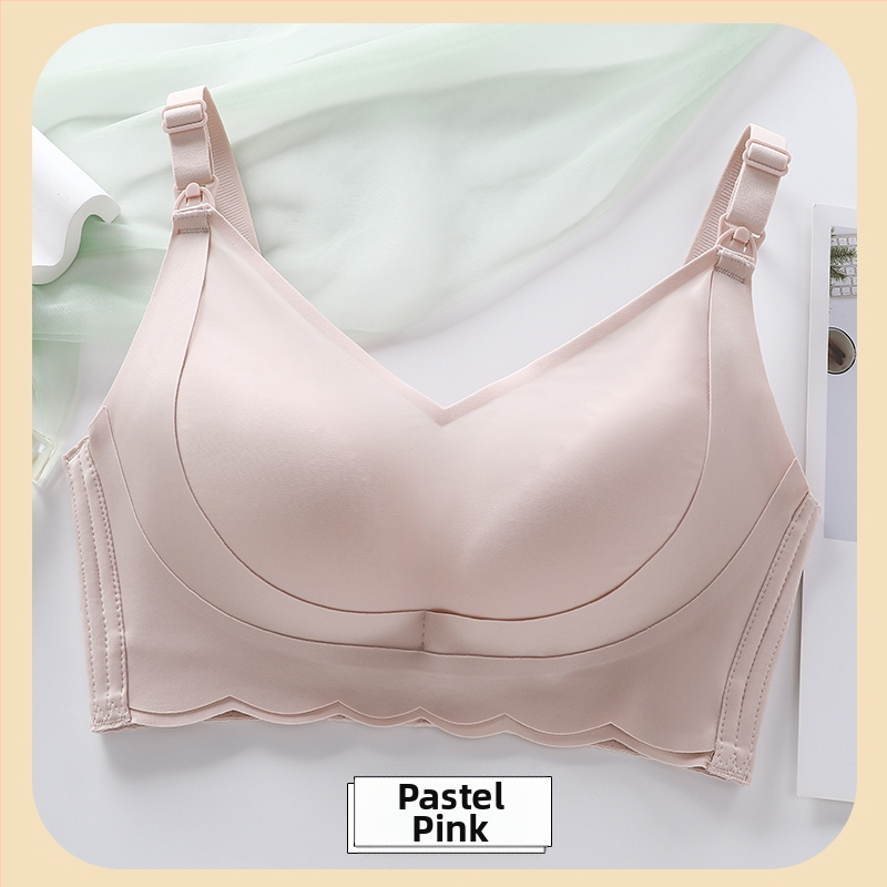 Zīdīšanas un grūtniecības krūšturis ar plāniem veidotiem kausiem, kokvilnas audums, viengabala dizains, fiksētas dubultās lencītes, aizmugurē četrrindu āķu aizdare