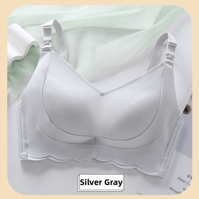 Zīdīšanas un grūtniecības krūšturis ar plāniem veidotiem kausiem, kokvilnas audums, viengabala dizains, fiksētas dubultās lencītes, aizmugurē četrrindu āķu aizdare