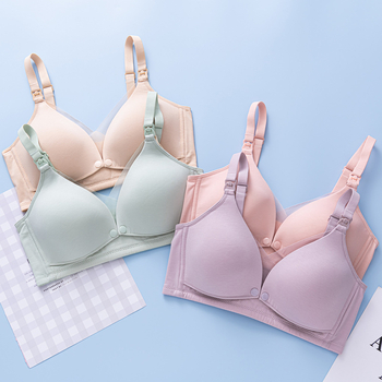 Pilnas fāzes zīdīšanas krūšturis, bez stieples, priekšējā aizdare, kokvilna ar modal odere, plānas veidotas kausi