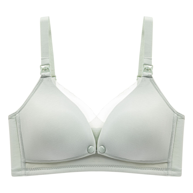 Pilnas fāzes zīdīšanas krūšturis, bez stieples, priekšējā aizdare, kokvilna ar modal odere, plānas veidotas kausi