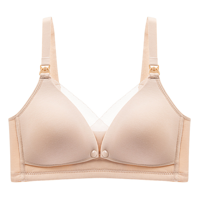 Pilnas fāzes zīdīšanas krūšturis, bez stieples, priekšējā aizdare, kokvilna ar modal odere, plānas veidotas kausi