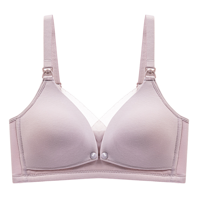 Pilnas fāzes zīdīšanas krūšturis, bez stieples, priekšējā aizdare, kokvilna ar modal odere, plānas veidotas kausi