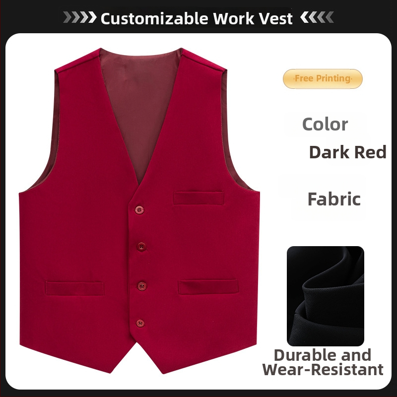 Vesta de tenis de masă – Uniformă de muncă profesională, personalizată pentru personalul de competiții, croială Slim, 100% poliester, închidere cu nasturi, culoare solidă, fără glugă, patru sezoane