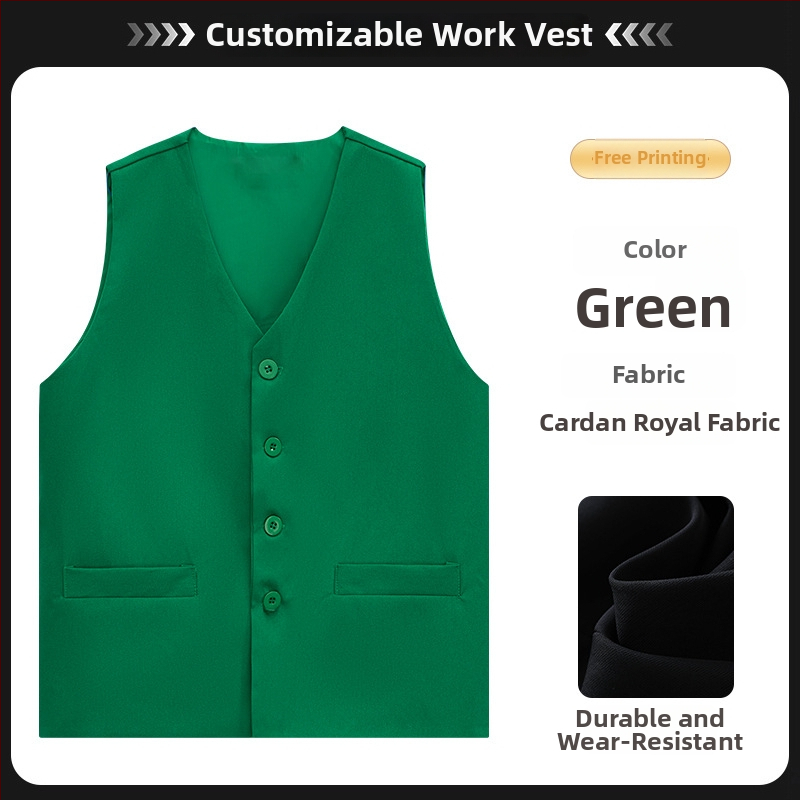 Vesta de tenis de masă – Uniformă de muncă profesională, personalizată pentru personalul de competiții, croială Slim, 100% poliester, închidere cu nasturi, culoare solidă, fără glugă, patru sezoane