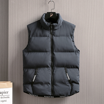 Muški pamučni puffer vest, otporna na vjetar i topla, bez rukava, s mogućnošću otiska logotipa