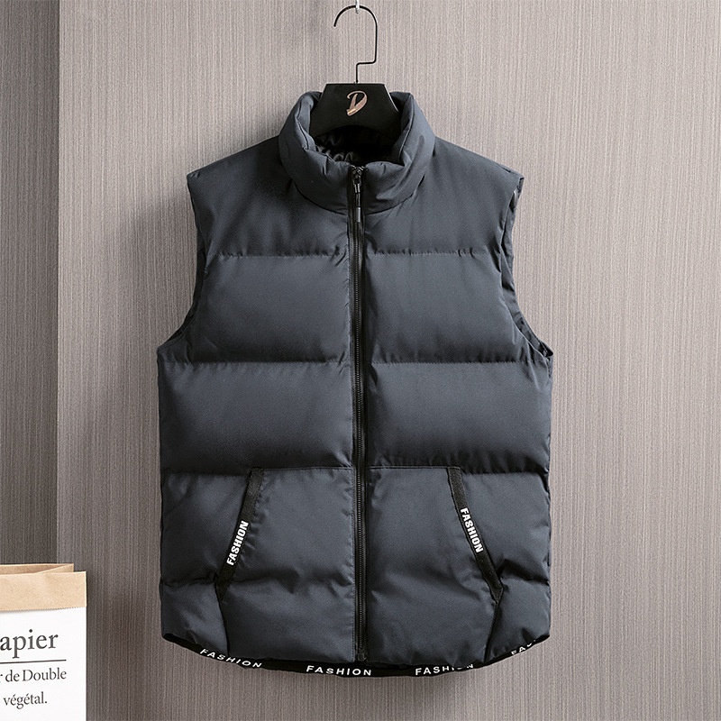 Muški pamučni puffer vest, otporna na vjetar i topla, bez rukava, s mogućnošću otiska logotipa