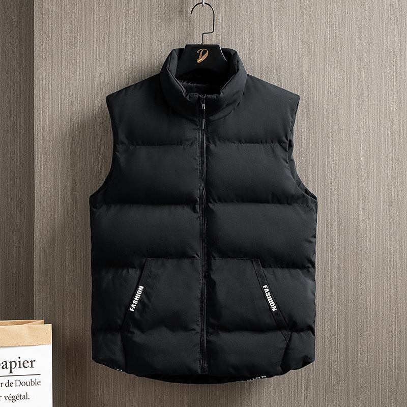 Muški pamučni puffer vest, otporna na vjetar i topla, bez rukava, s mogućnošću otiska logotipa