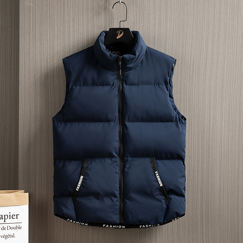 Muški pamučni puffer vest, otporna na vjetar i topla, bez rukava, s mogućnošću otiska logotipa