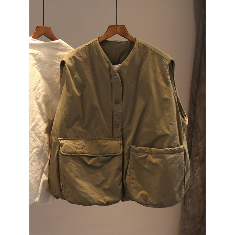 Vesta fără mâneci pentru femei, stil etnic retro, bumbac 95%+, umplutură din bumbac, guler halter, închidere cu trei nasturi