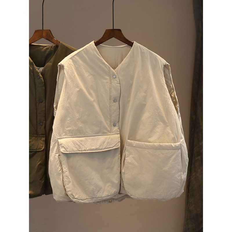 Vesta fără mâneci pentru femei, stil etnic retro, bumbac 95%+, umplutură din bumbac, guler halter, închidere cu trei nasturi