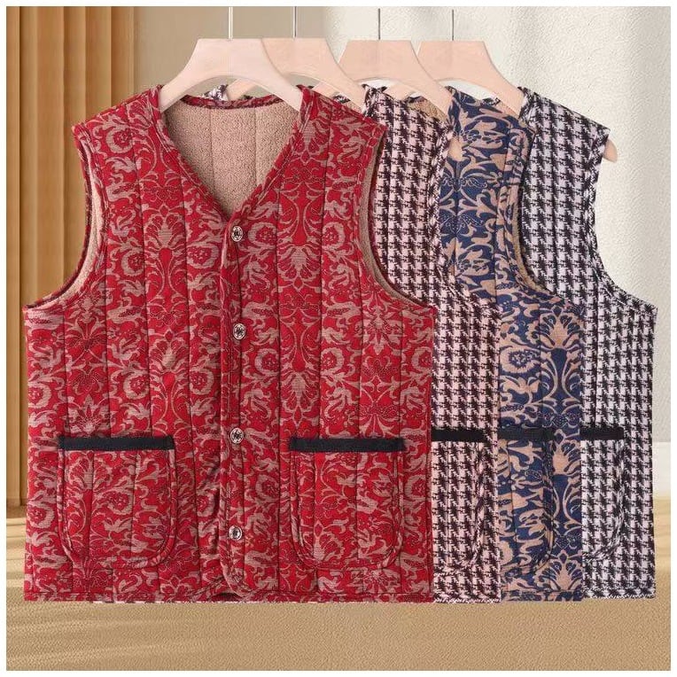 Női mellény, japán stílus, V-nyak, poliészter-pamut töltet, őszi 2025