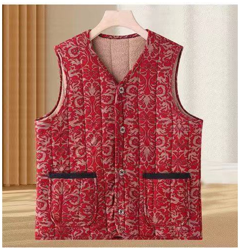 Női mellény, japán stílus, V-nyak, poliészter-pamut töltet, őszi 2025