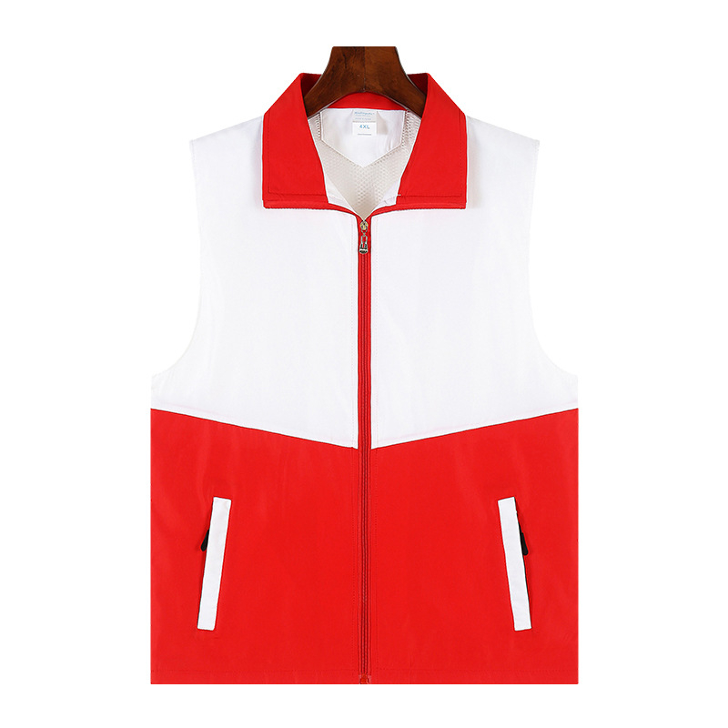 LDM Vestă de intervenție în situații de urgență cu logo, închidere cu fermoar, croială lejeră, pentru toate sezoanele, amestec din fibre de acetat