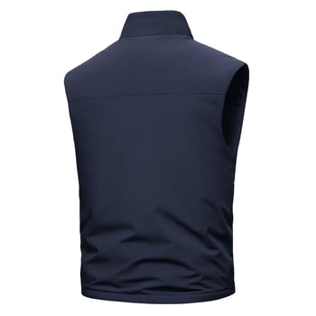Muška vest Suzaku Red s reverom, laganog kroja, zipom sprijeda