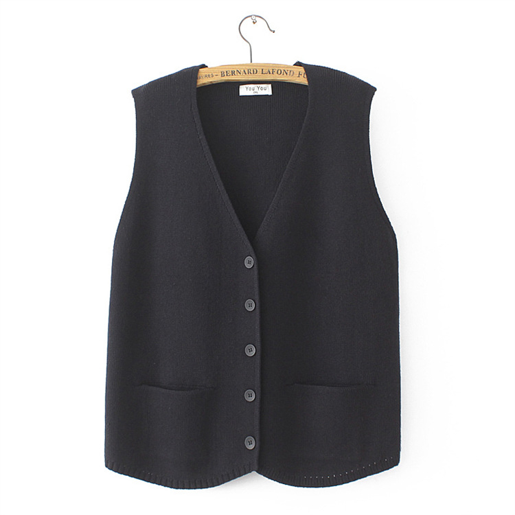 Sieviešu adīts V kakla kardigans – poliestera audums, 50–70% saturs, japāņu/korejiešu brīvā laika stils, rudens 2024