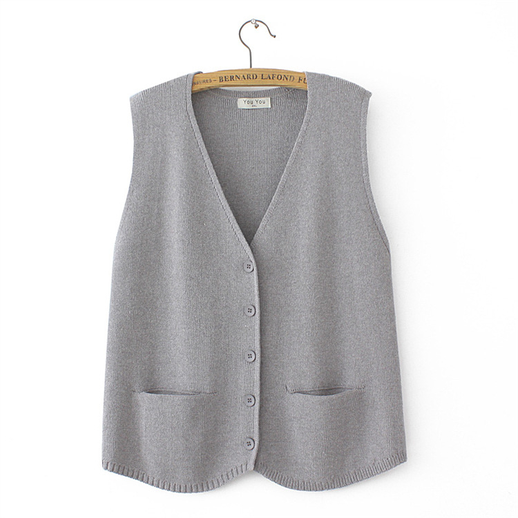 Sieviešu adīts V kakla kardigans – poliestera audums, 50–70% saturs, japāņu/korejiešu brīvā laika stils, rudens 2024