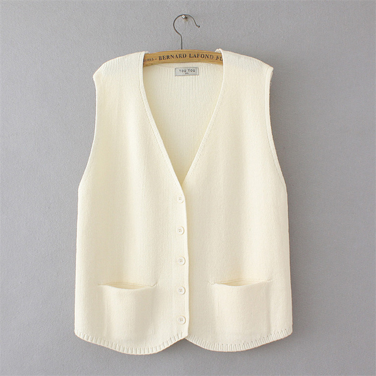 Sieviešu adīts V kakla kardigans – poliestera audums, 50–70% saturs, japāņu/korejiešu brīvā laika stils, rudens 2024