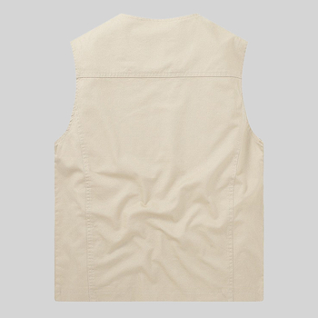 Muški pamukasti vest, casual kardigan stil, V-izrez, jednoredno kopčanje, podstava od poliestera