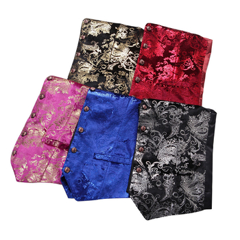 Munkás mellény, szűk szabású, V-nyakú, egyszerű gombolású, poliészter