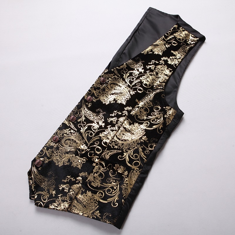 Munkás mellény, szűk szabású, V-nyakú, egyszerű gombolású, poliészter