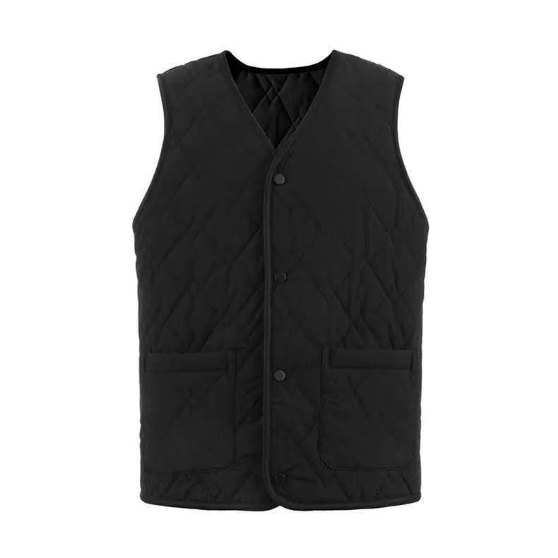 Pamut és kapok töltésű mellény, japán/koreai laza stílus, bő szabás, 50–65 cm hosszú